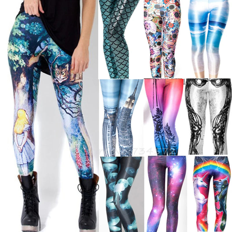Punk Rock Printed Leggings | Eye-Catching Fantasy Fashion