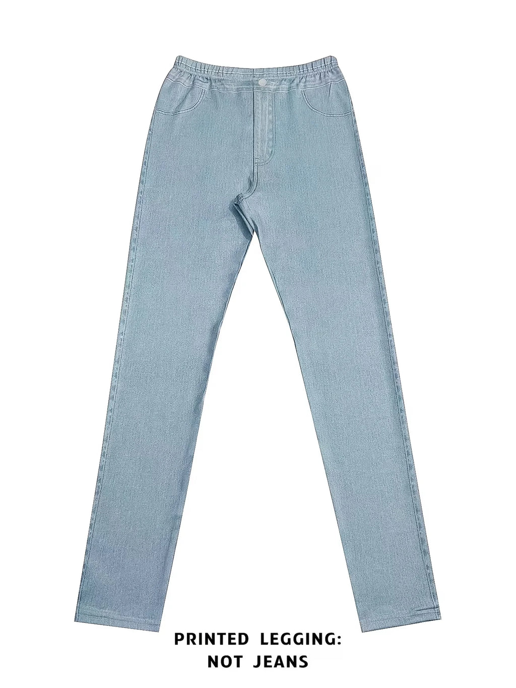 Faux-Denim Print Leggings