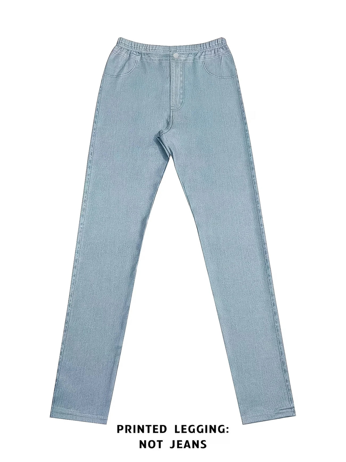 Faux-Denim Print Leggings