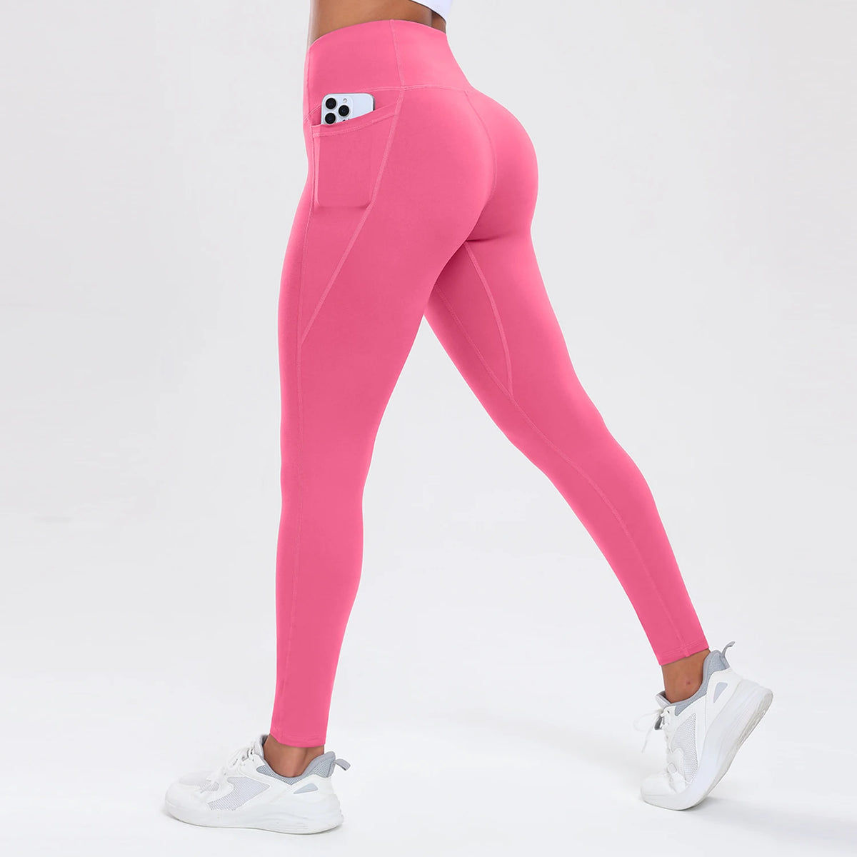 Curve-Enhancing Confidence in Every Move! Butt-Lifting Fitness Leggings with Sculpting Tummy Control, Side Pockets & a Flattering High-Waist Fit.