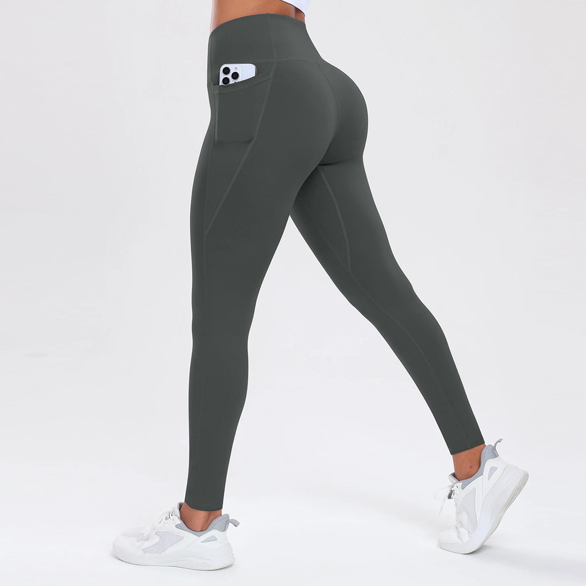 Curve-Enhancing Confidence in Every Move! Butt-Lifting Fitness Leggings with Sculpting Tummy Control, Side Pockets & a Flattering High-Waist Fit.
