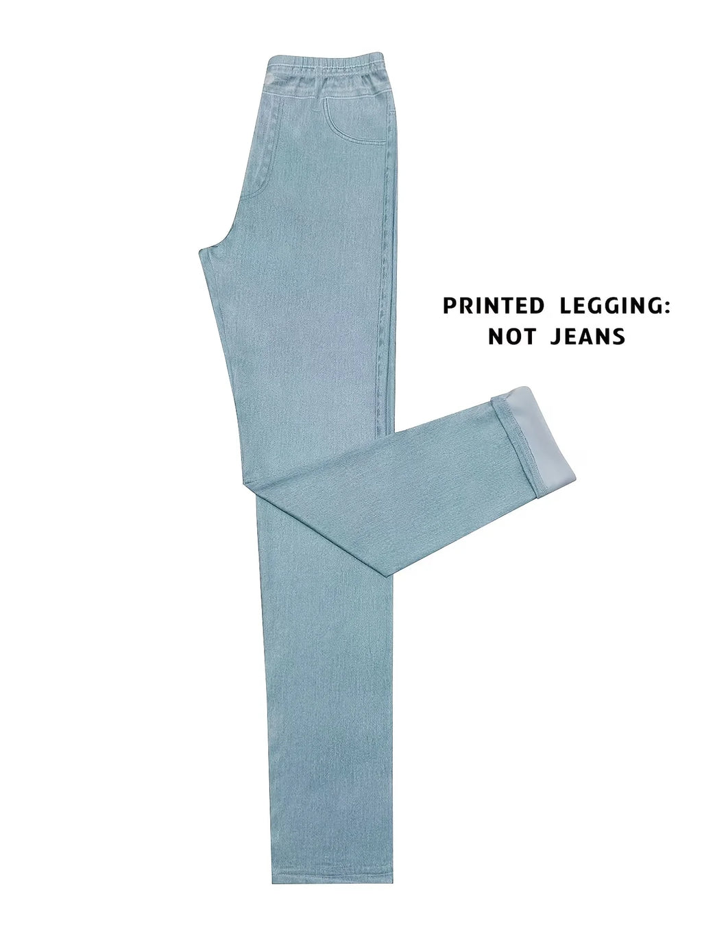 Faux-Denim Print Leggings