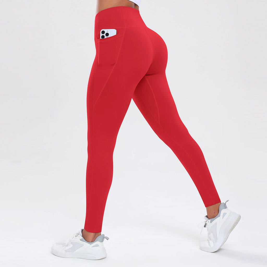 Curve-Enhancing Confidence in Every Move! Butt-Lifting Fitness Leggings with Sculpting Tummy Control, Side Pockets & a Flattering High-Waist Fit.