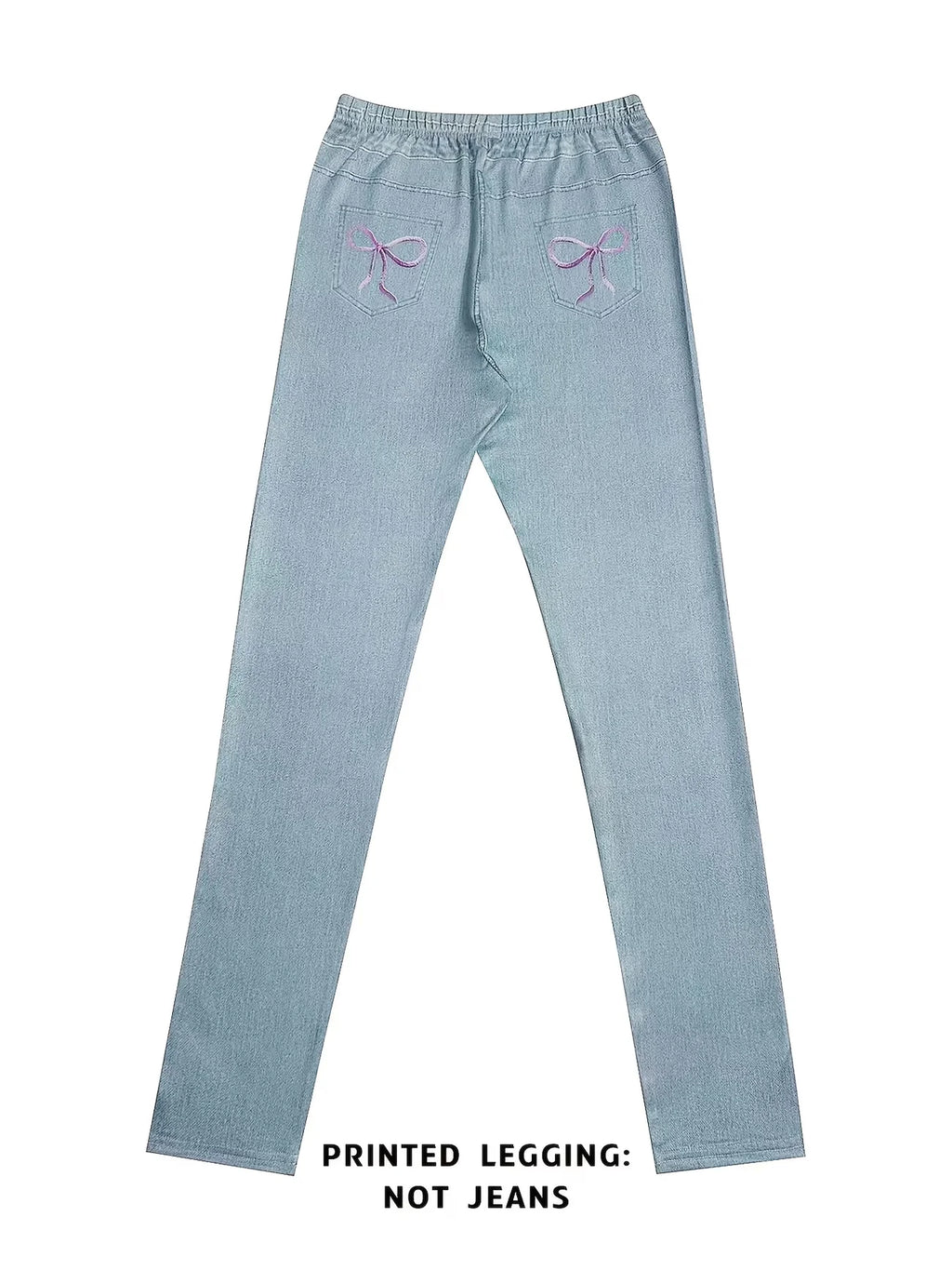Faux-Denim Print Leggings