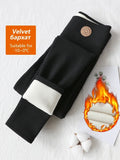 Winter Warm Leggings for Women with Fleece Thick Thermal High Waisted Stretch Slimming Women's Warm Tights Leggings Velvet Pants