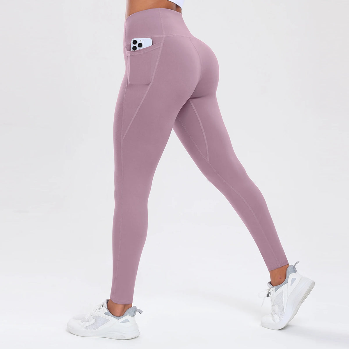Curve-Enhancing Confidence in Every Move! Butt-Lifting Fitness Leggings with Sculpting Tummy Control, Side Pockets & a Flattering High-Waist Fit.