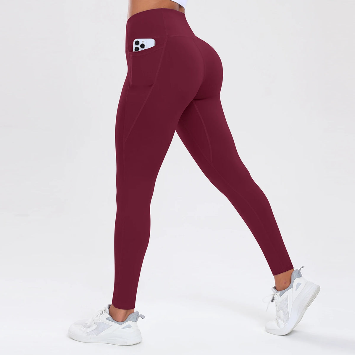 Curve-Enhancing Confidence in Every Move! Butt-Lifting Fitness Leggings with Sculpting Tummy Control, Side Pockets & a Flattering High-Waist Fit.
