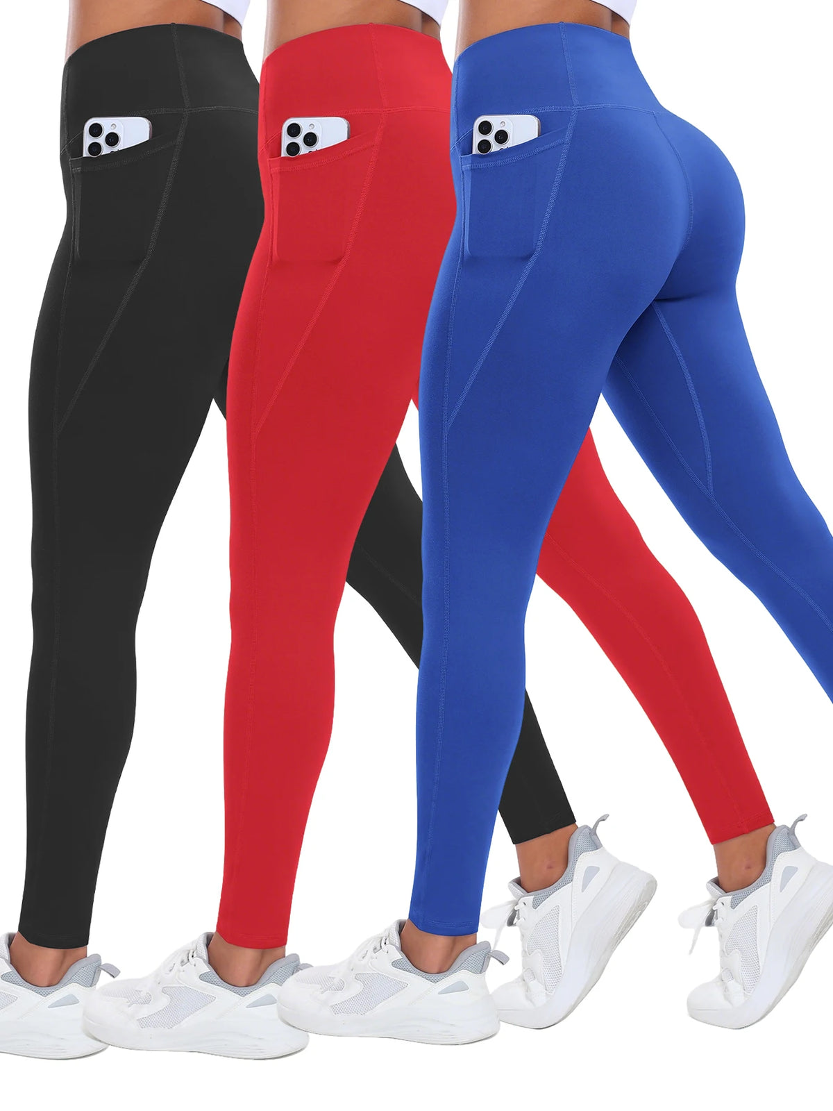 Curve-Enhancing Confidence in Every Move! Butt-Lifting Fitness Leggings with Sculpting Tummy Control, Side Pockets & a Flattering High-Waist Fit.