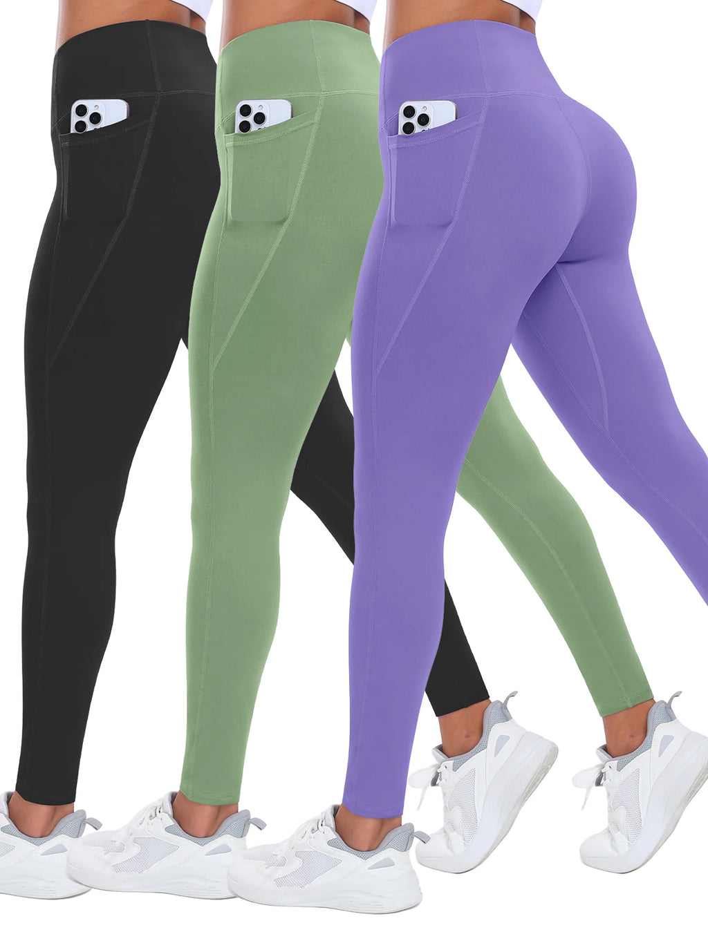 Curve-Enhancing Confidence in Every Move! Butt-Lifting Fitness Leggings with Sculpting Tummy Control, Side Pockets & a Flattering High-Waist Fit.