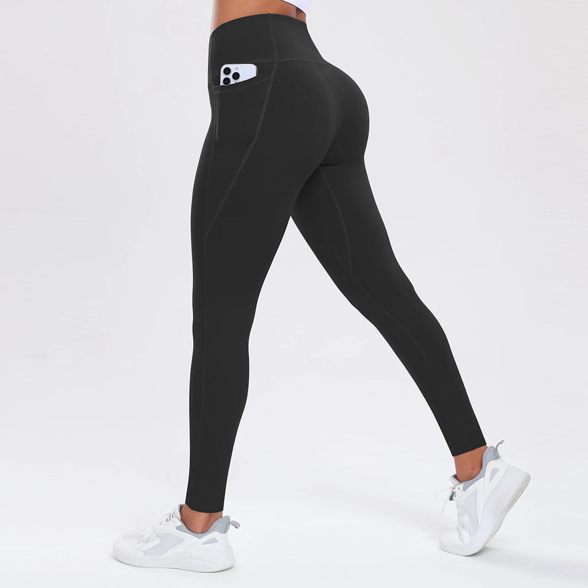 Curve-Enhancing Confidence in Every Move! Butt-Lifting Fitness Leggings with Sculpting Tummy Control, Side Pockets & a Flattering High-Waist Fit.